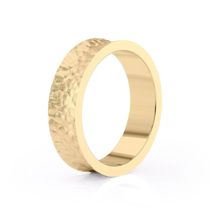 The Seamus Wedding Bands Hammered 14K Gold#material_14k-gold