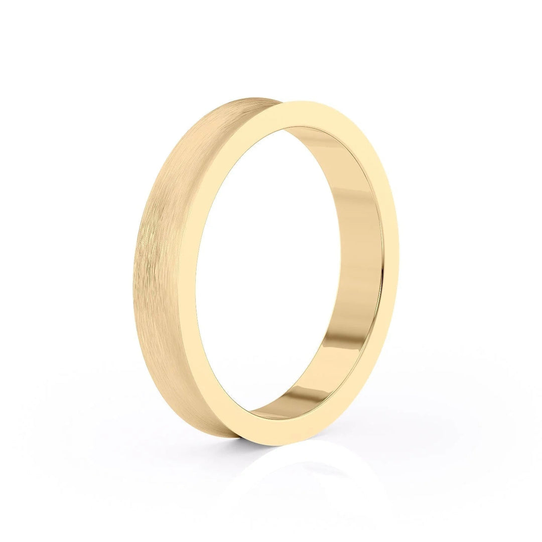 The Seamus Wedding Bands Matte 14K Gold#material_14k-gold