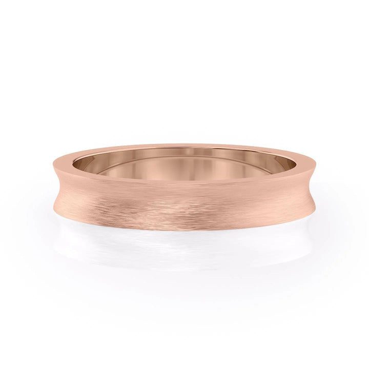 The Seamus Wedding Bands Matte 14K Rose#material_14k-rose