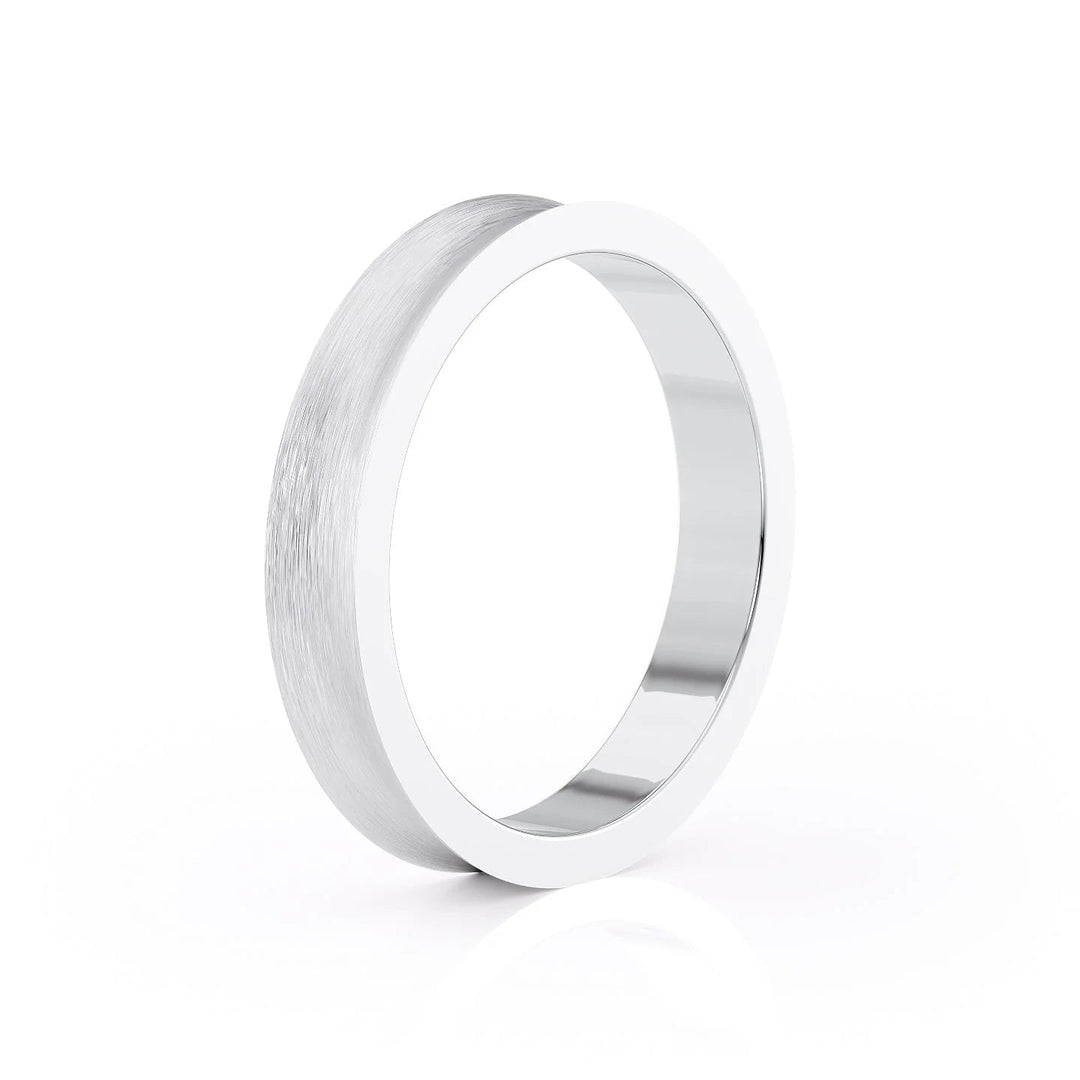 The Seamus Wedding Bands Matte 14K White#material_14k-white