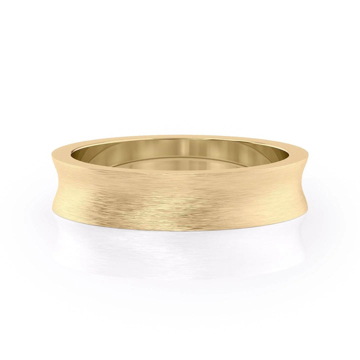 The Seamus Wedding Bands Matte 14K Gold#material_14k-gold