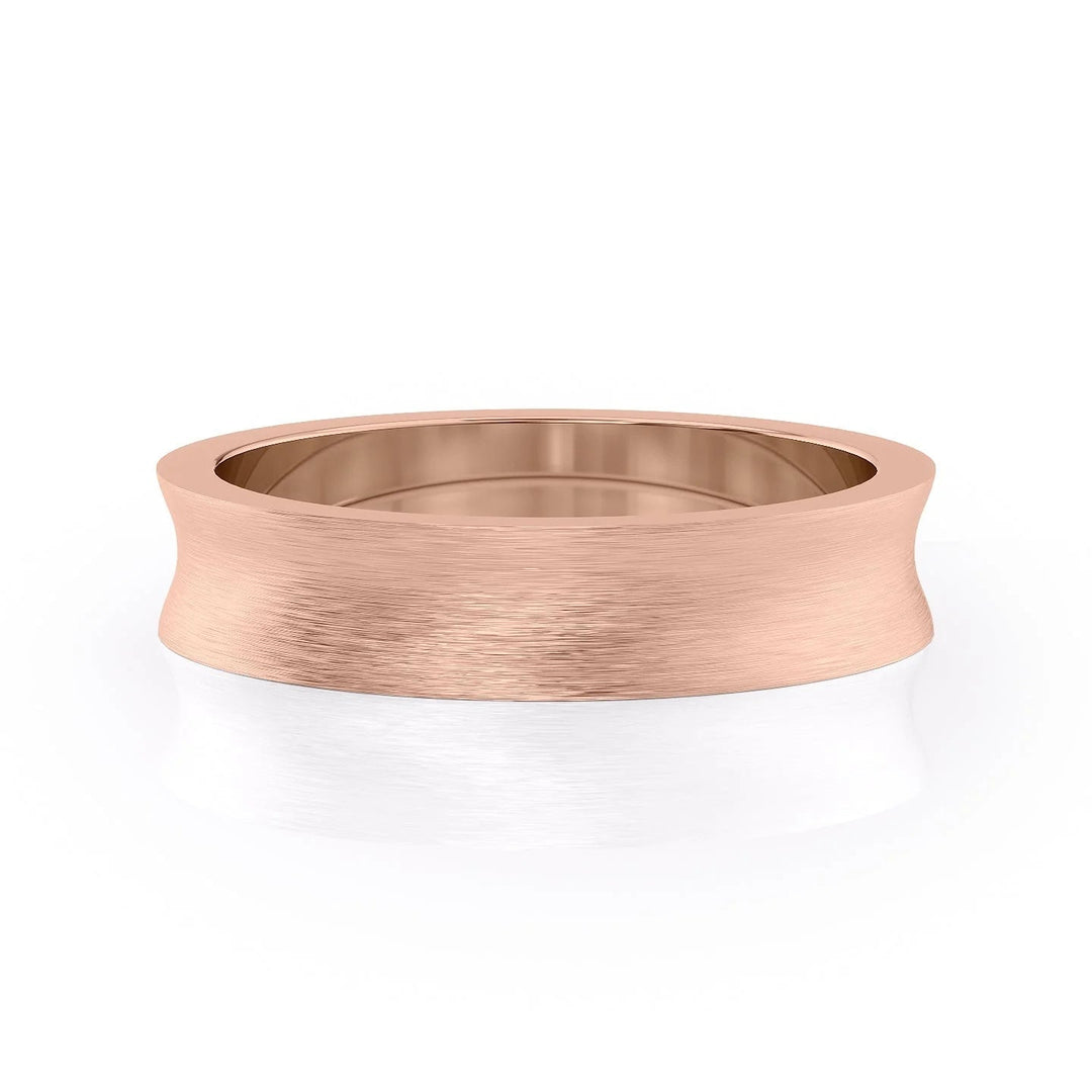 The Seamus Wedding Bands Matte 14K Rose#material_14k-rose