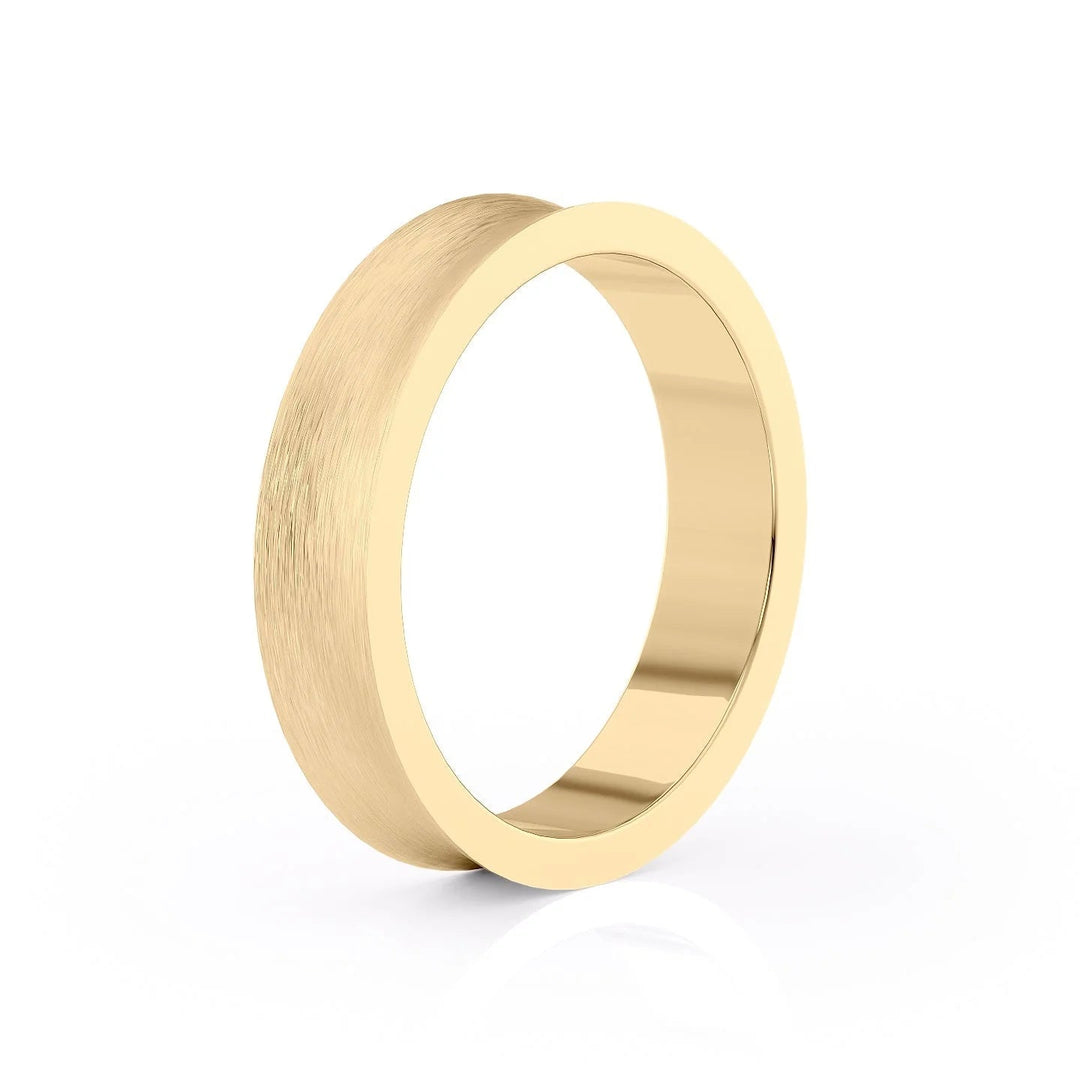 The Seamus Wedding Bands Matte 18K Gold#material_18k-gold