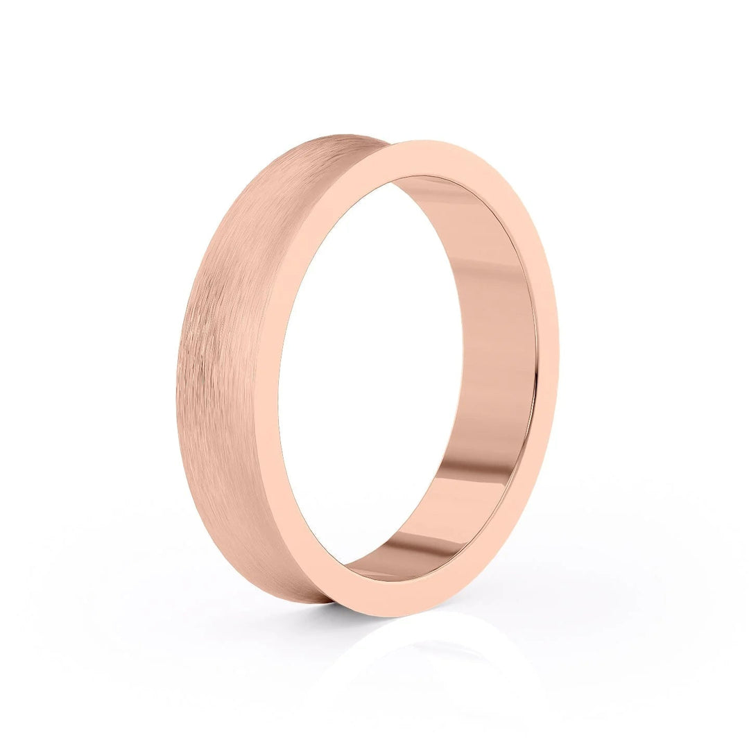 The Seamus Wedding Bands Matte 18K Rose#material_18k-rose