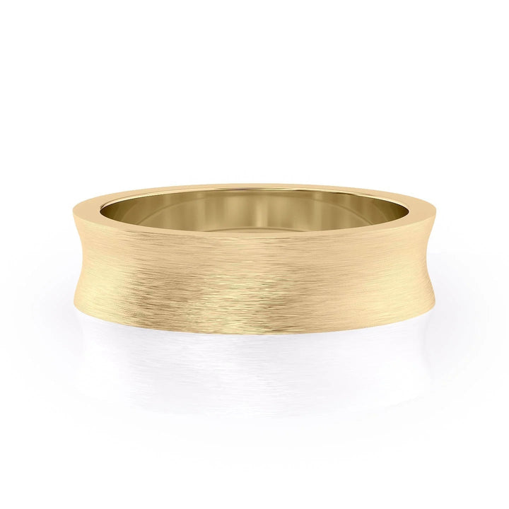 The Seamus Wedding Bands Matte 14K Gold#material_14k-gold