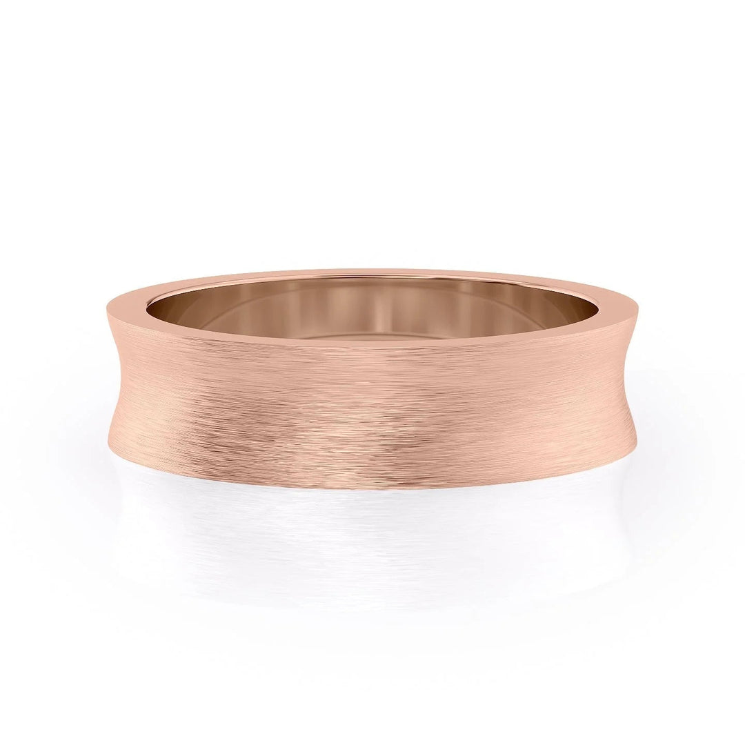 The Seamus Wedding Bands Matte 14K Rose#material_14k-rose