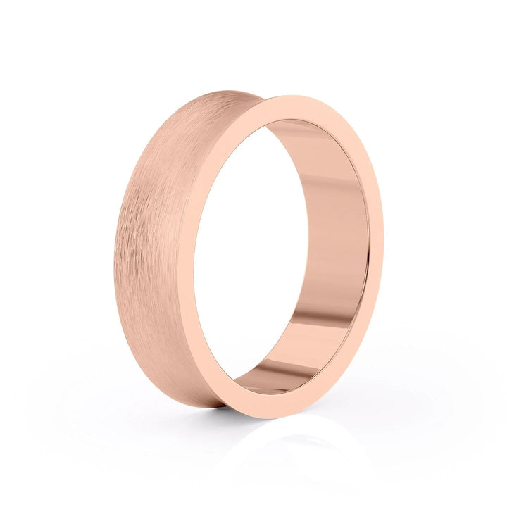 The Seamus Wedding Bands Matte 14K Rose#material_14k-rose