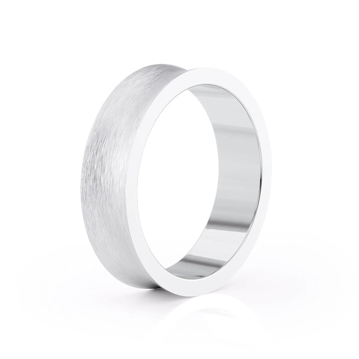 The Seamus Wedding Bands Matte 14K White#material_14k-white