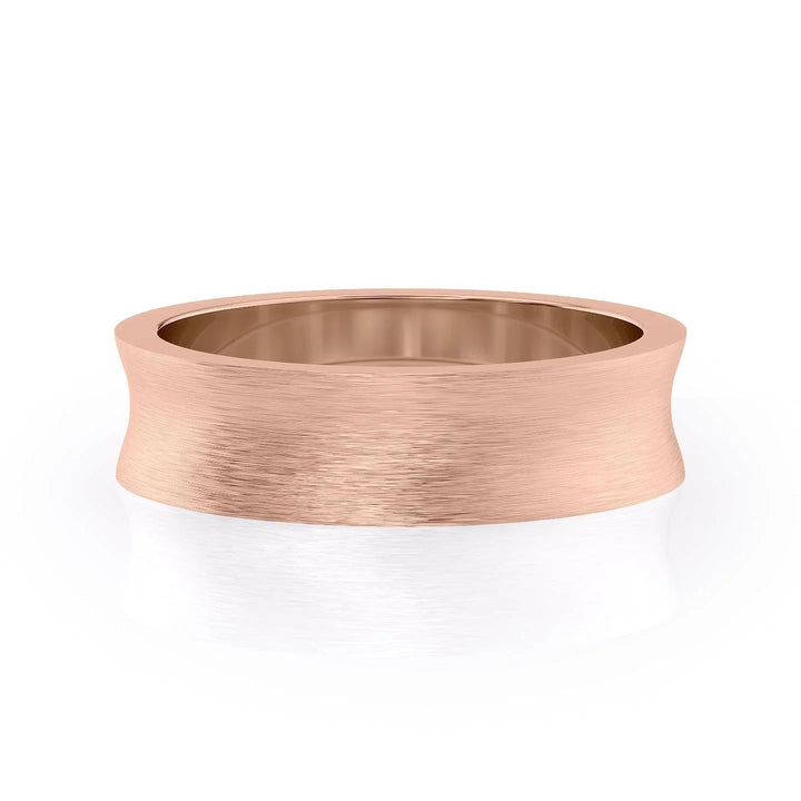 The Seamus Wedding Bands Matte 18K Rose#material_18k-rose