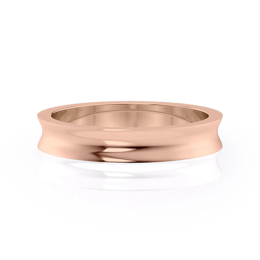 The Seamus Wedding Bands Polished 18K Rose#material_18k-rose