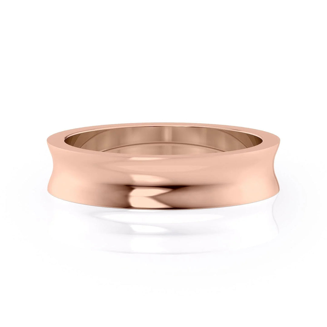 The Seamus Wedding Bands Polished 18K Rose#material_18k-rose