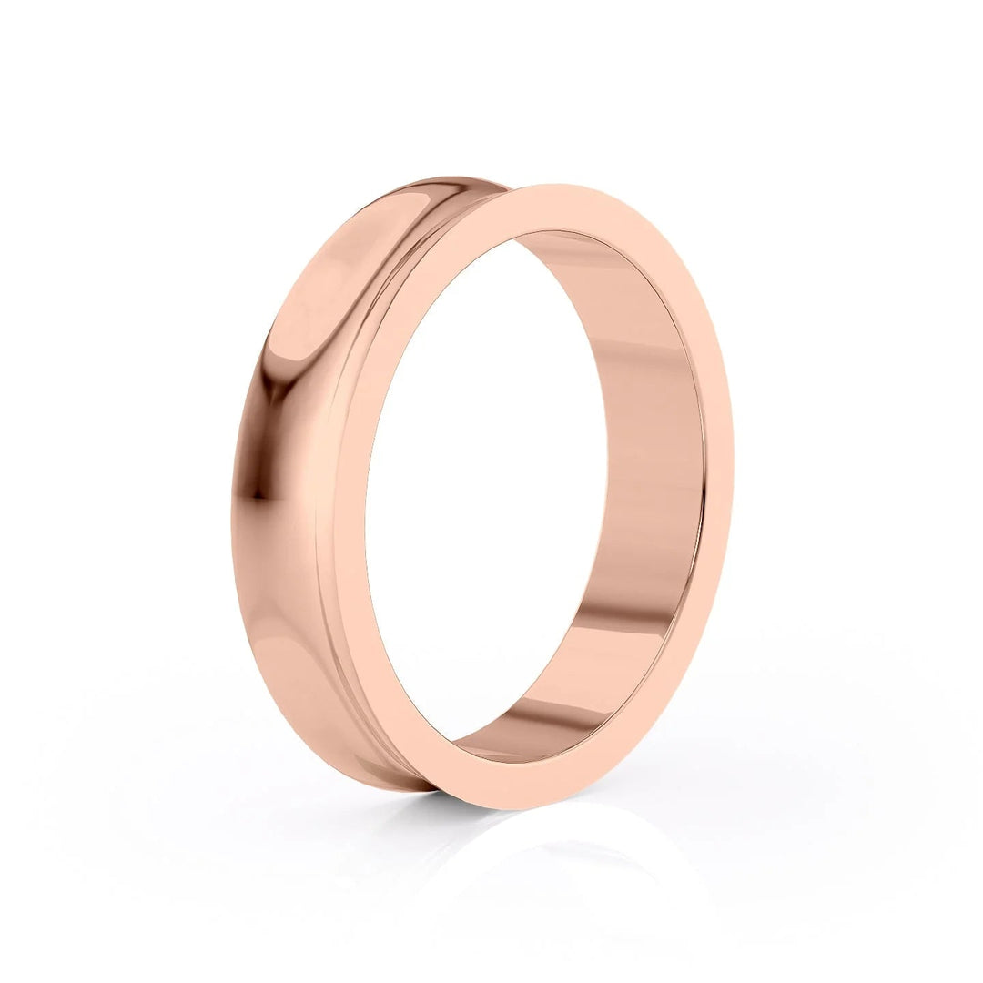 The Seamus Wedding Bands Polished 18K Rose#material_18k-rose