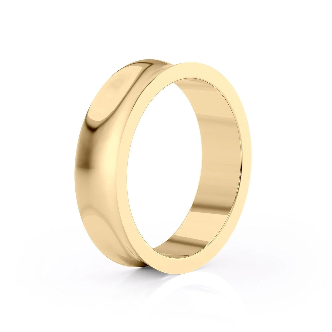 The Seamus Wedding Bands Polished 14K Gold#material_14k-gold