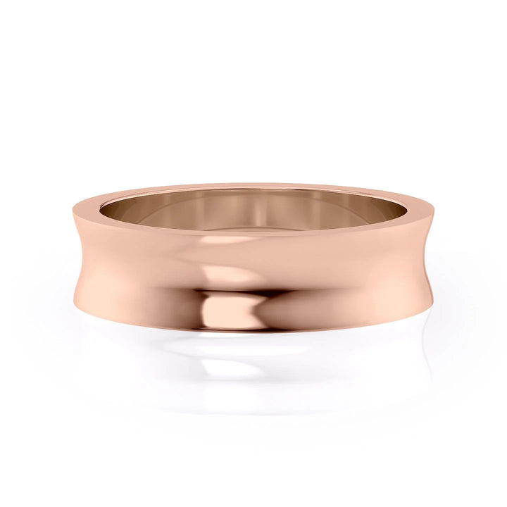 The Seamus Wedding Bands Polished 14K Rose#material_14k-rose