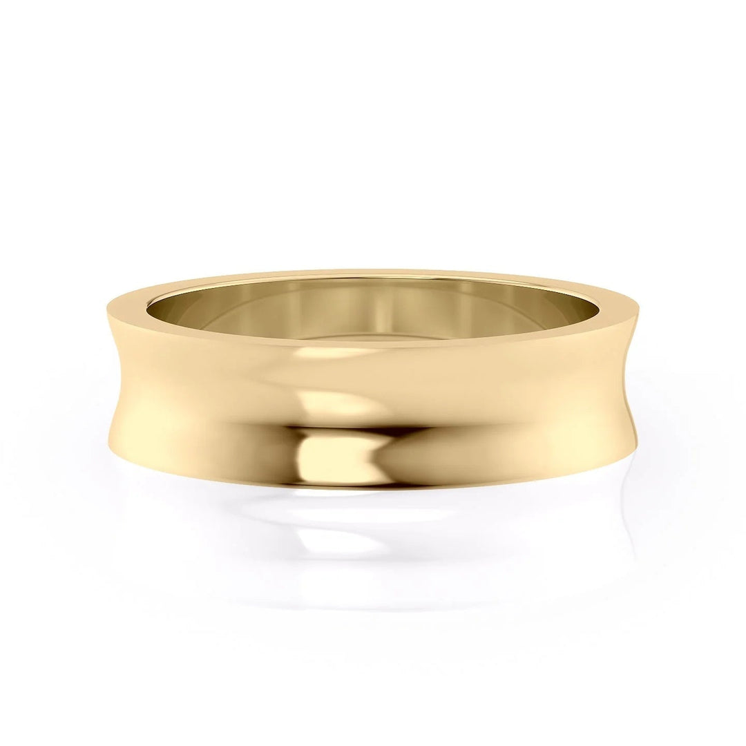 The Seamus Wedding Bands Polished 18K Gold#material_18k-gold