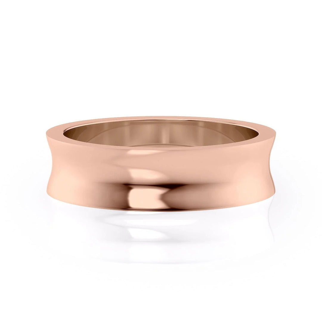 The Seamus Wedding Bands Polished 18K Rose#material_18k-rose