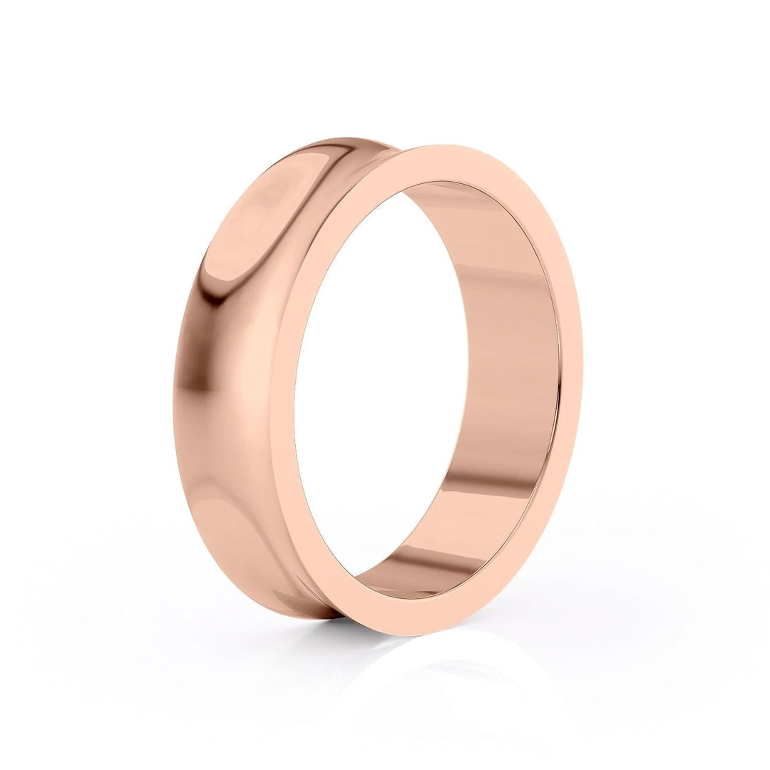 The Seamus Wedding Bands Polished 18K Rose#material_18k-rose