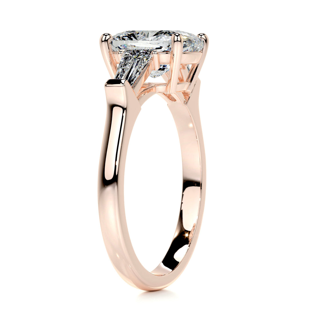 The Sevyn Moissanite & Diamonds Ring Moissanite 14K Rose 2.15 Carat Taper#material_14k-rose