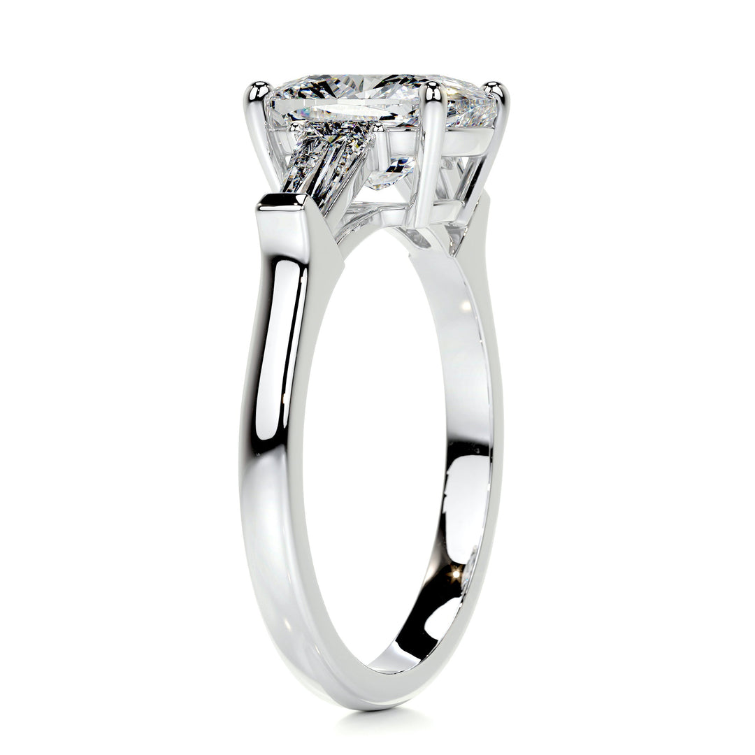 The Sevyn Moissanite & Diamonds Ring Moissanite 14K White 2.15 Carat Taper#material_14k-white