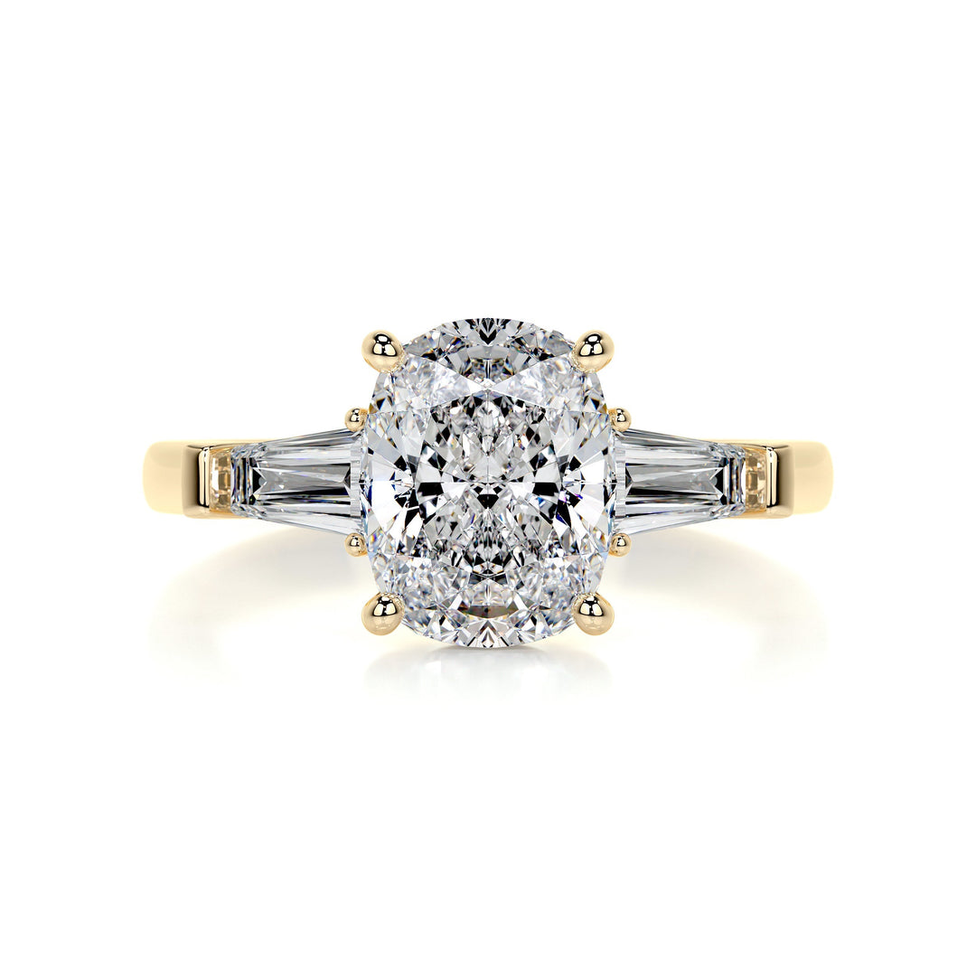 The Sevyn Moissanite & Diamonds Ring Moissanite 18K Gold 1 Carat Taper#material_18k-gold