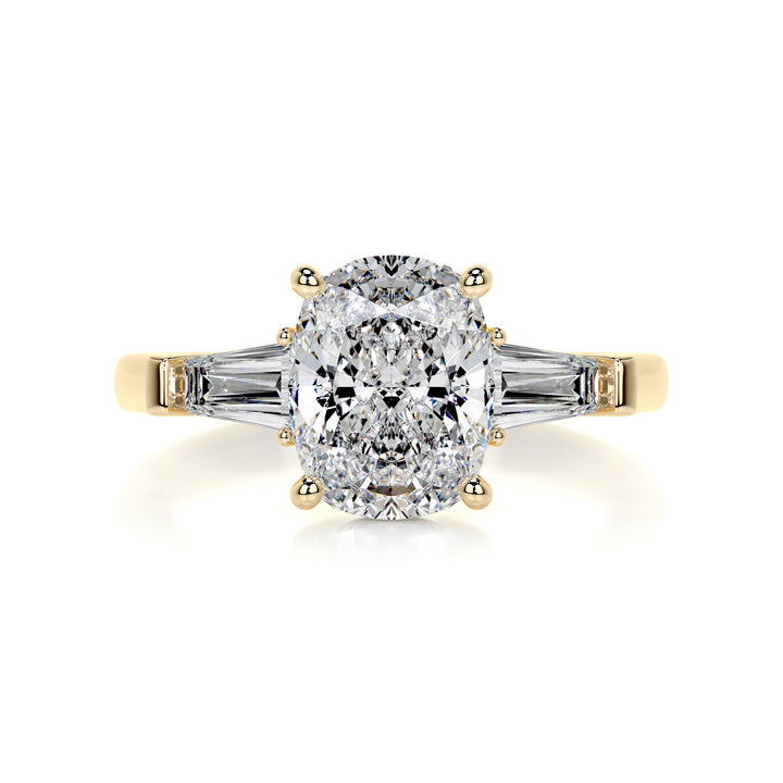 The Sevyn Moissanite & Diamonds Ring Moissanite 18K Gold 1 Carat Taper#material_18k-gold