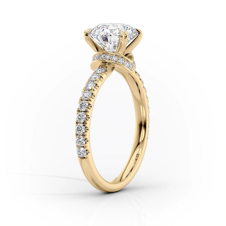 The Sia Set With Cushion Pave Lab Diamond 1.5 Carat 14K Gold#material_14k-gold