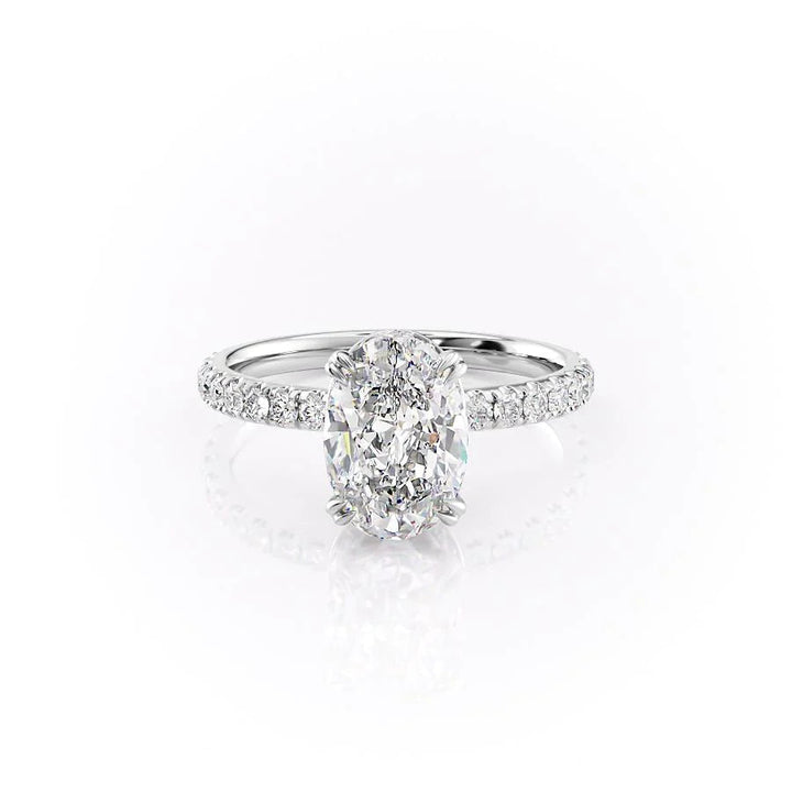 The Sia Set With Oval Pave Moissanite#material_14k-white