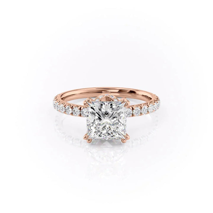 The Sia Set With Princess Pave Moissanite#material_18k-rose