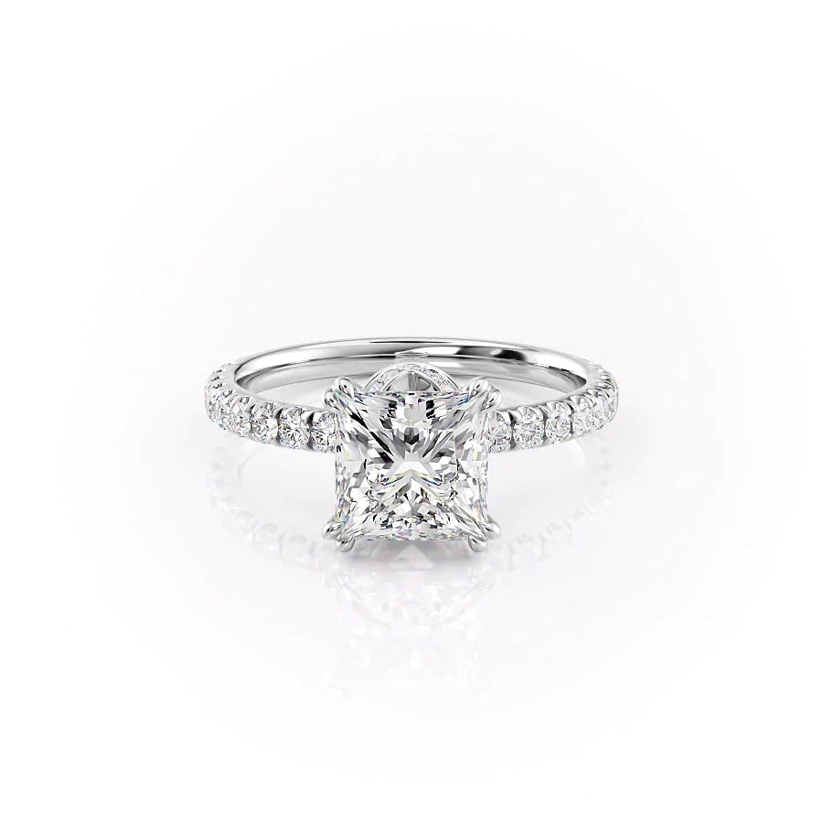 The Sia Set With Princess Pave Moissanite#material_18k-white