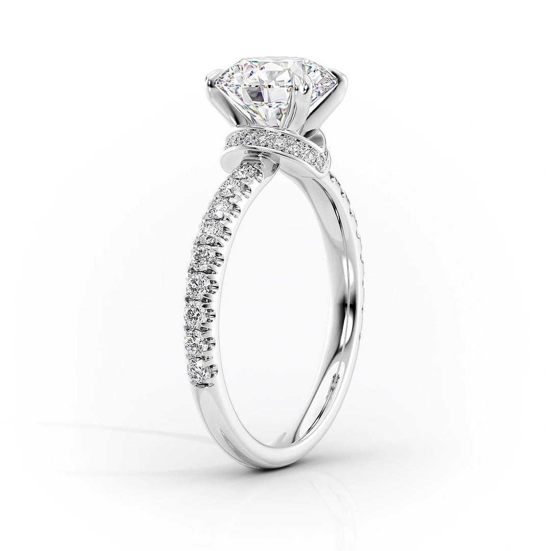 The Sia Set With Radiant Pave Lab Diamond 1.5 Carat 14K White#material_14k-white