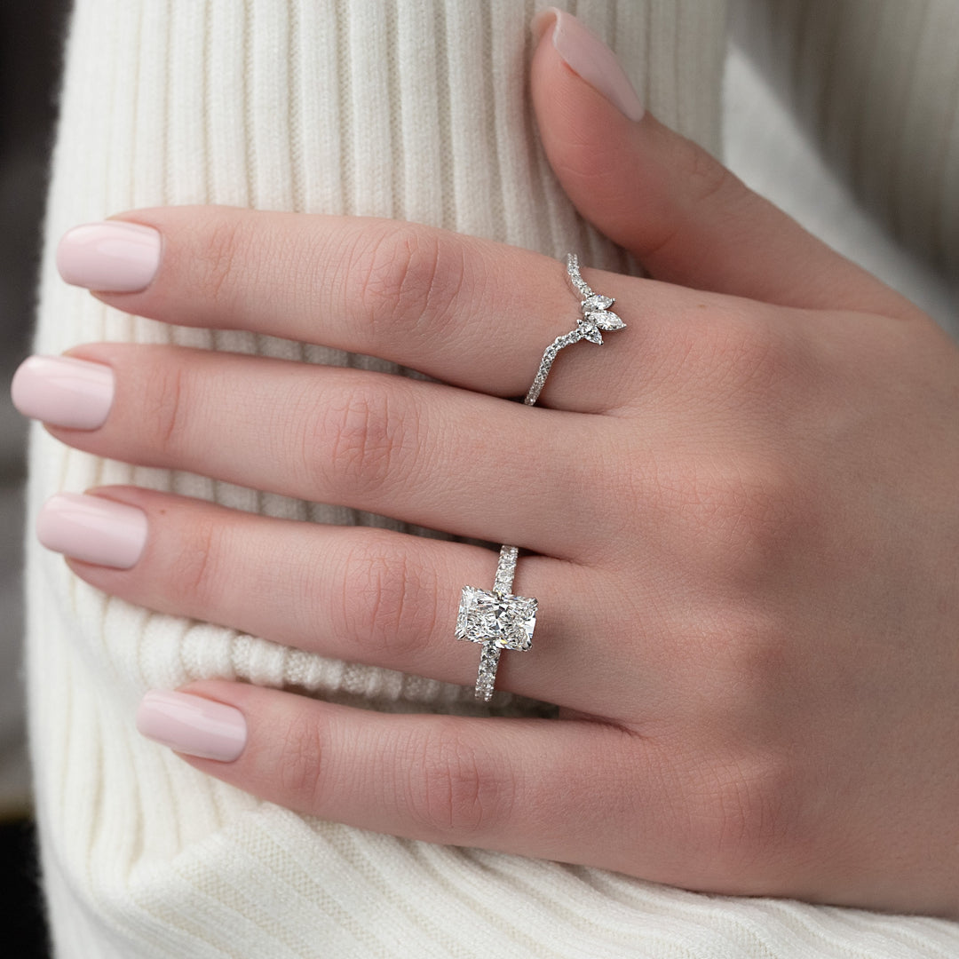 The Sia Set With Radiant Pave Moissanite#material_14k-white