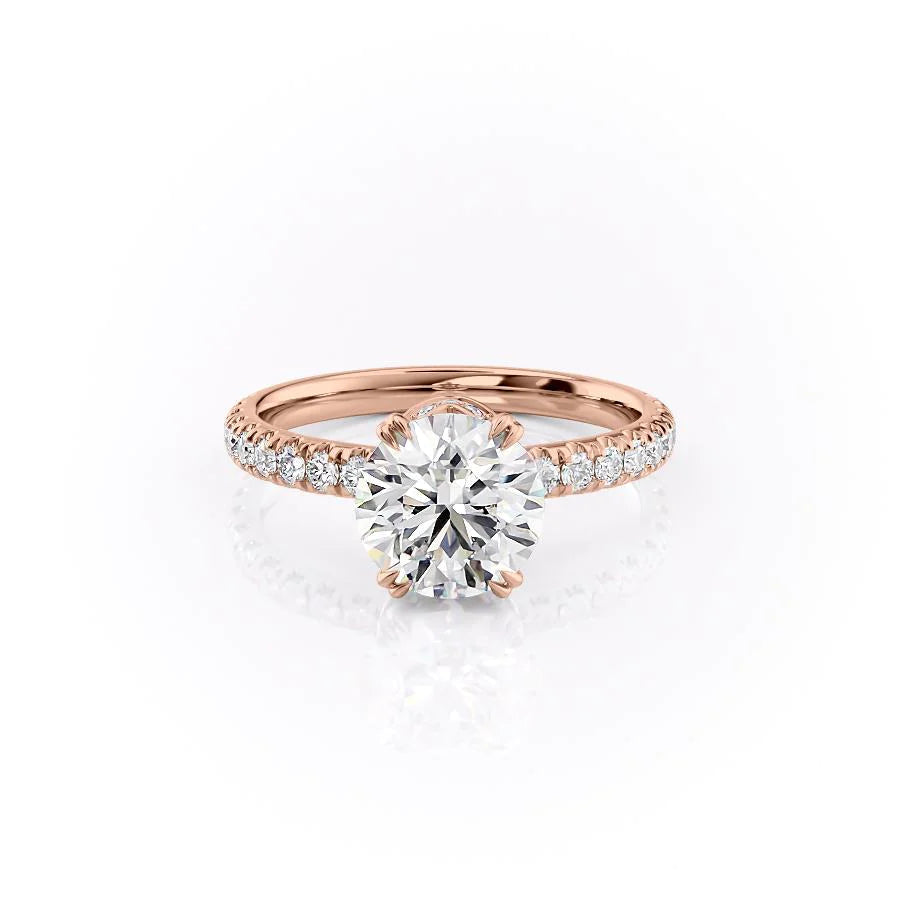 The Sia Set With Round Pave Moissanite#material_18k-rose