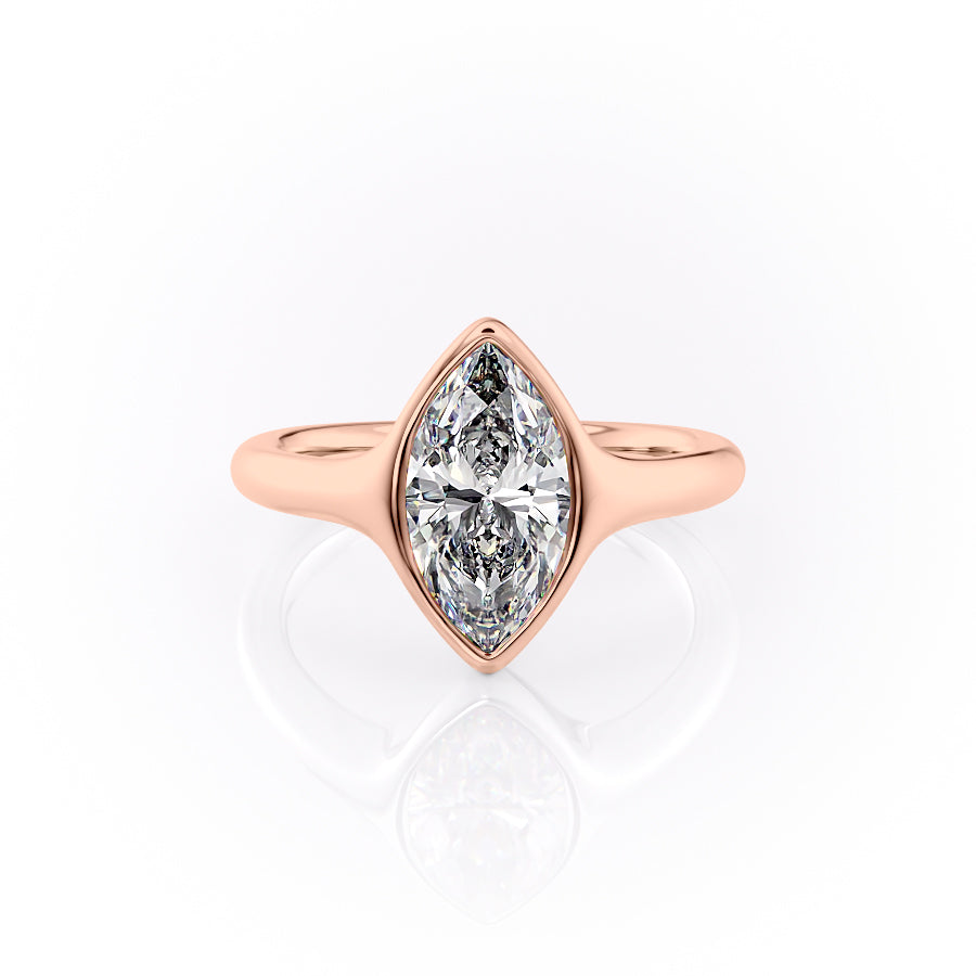 The Sienna Set With A Marquise Lab Diamond-L'Amour Brilliance #material_rose