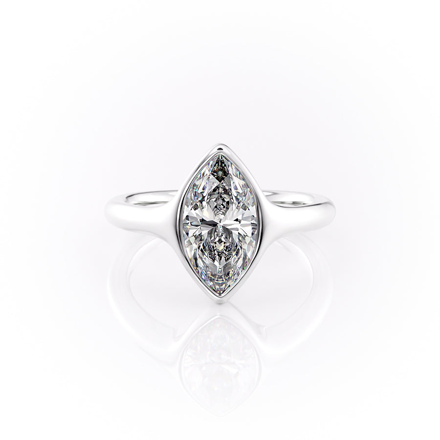 The Sienna Set With A Marquise Lab Diamond-L'Amour Brilliance #material_white