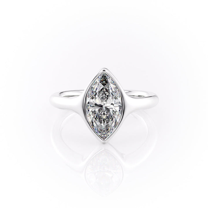The Sienna Set With A Marquise Lab Diamond-L'Amour Brilliance #material_white