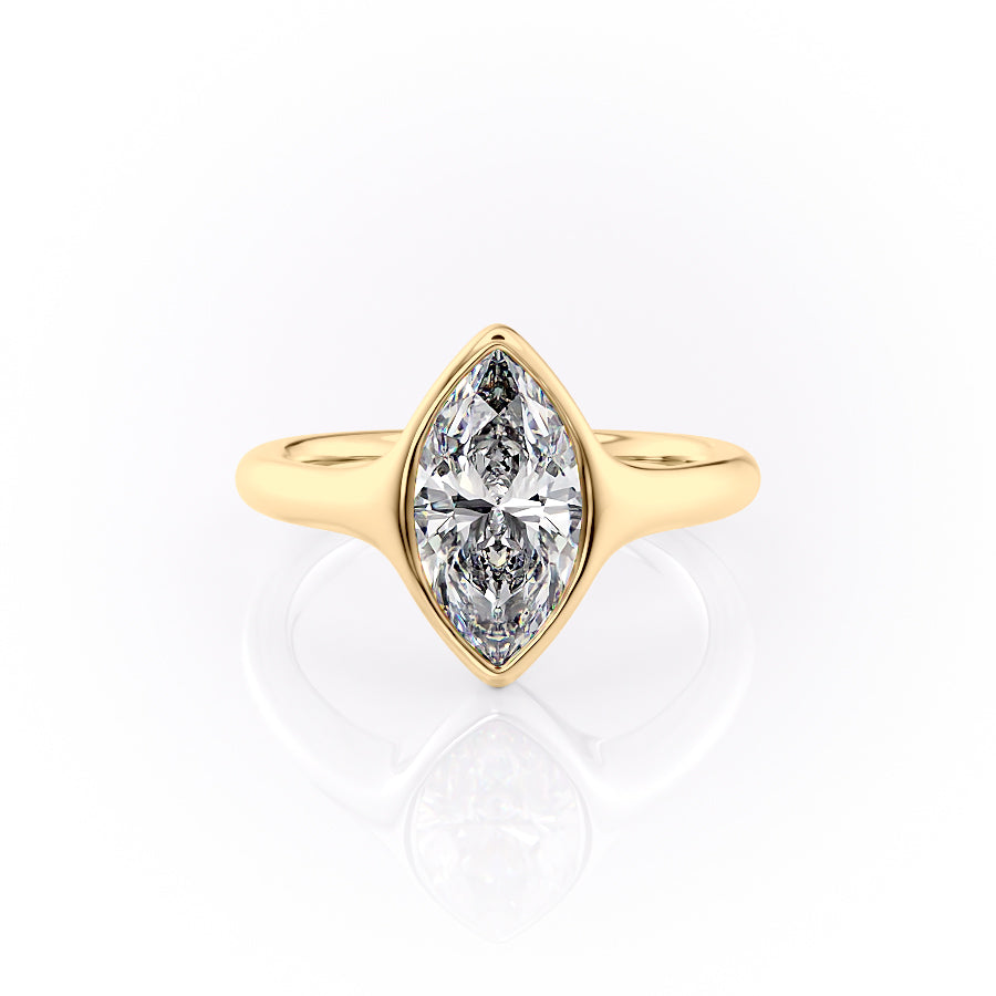 The Sienna Set With A Marquise Lab Diamond-L'Amour Brilliance #material_gold
