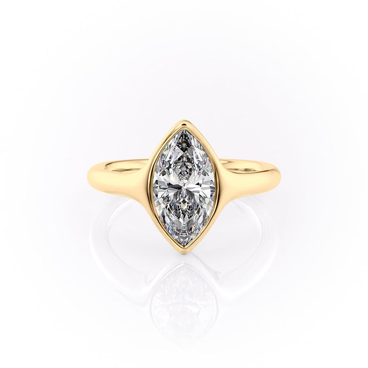 The Sienna Set With A Marquise Lab Diamond-L'Amour Brilliance #material_gold