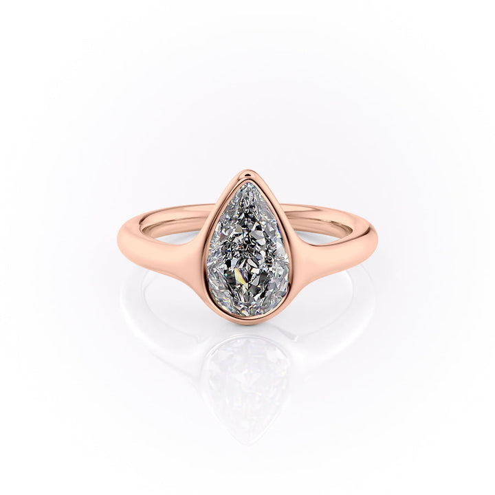 The Sienna Set With A Pear Lab Diamond-L'Amour Brilliance #material_rose