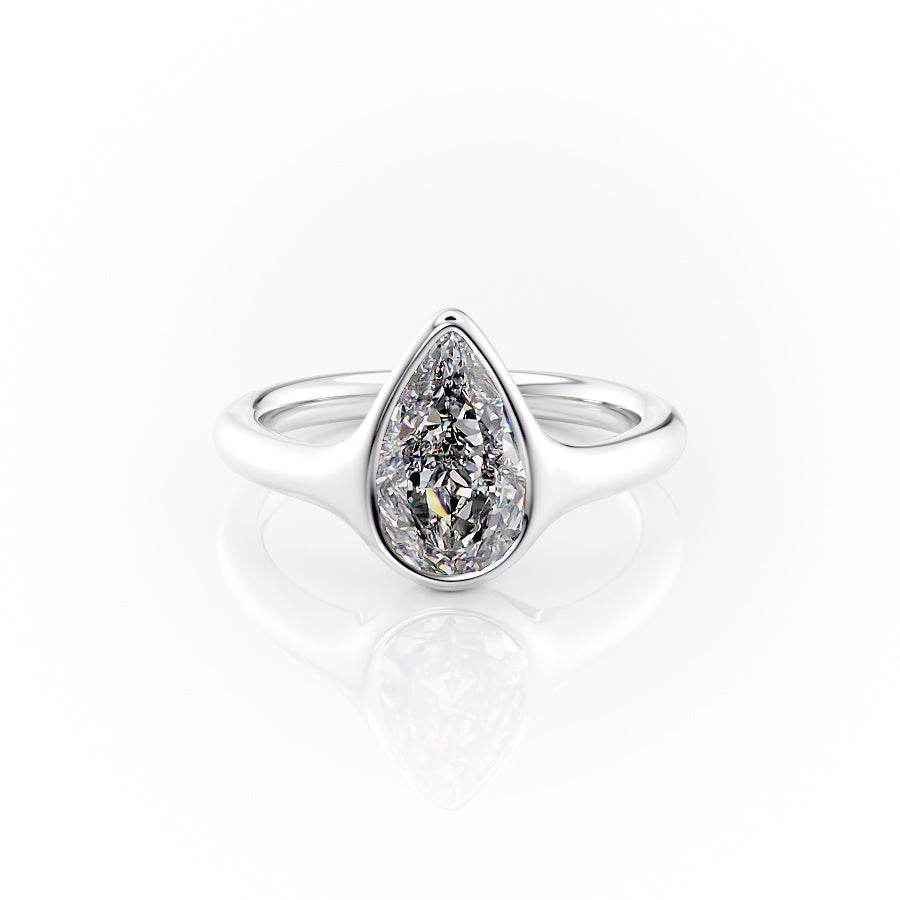 The Sienna Set With A Pear Lab Diamond-L'Amour Brilliance #material_white