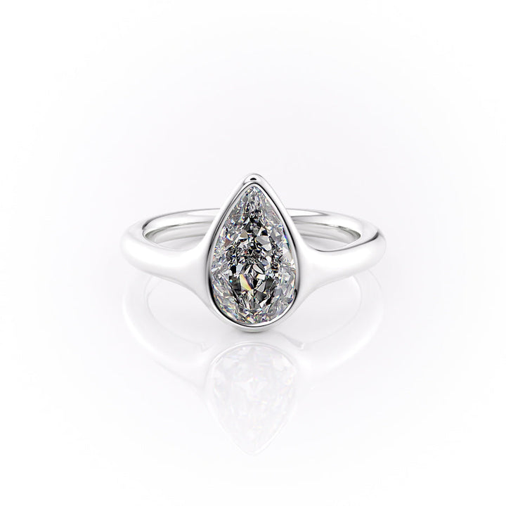 The Sienna Set With A Pear Lab Diamond-L'Amour Brilliance #material_white