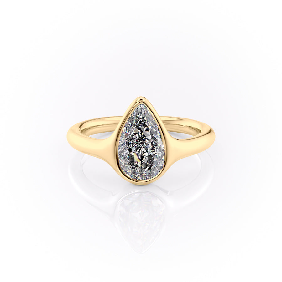 The Sienna Set With A Pear Lab Diamond-L'Amour Brilliance #material_gold
