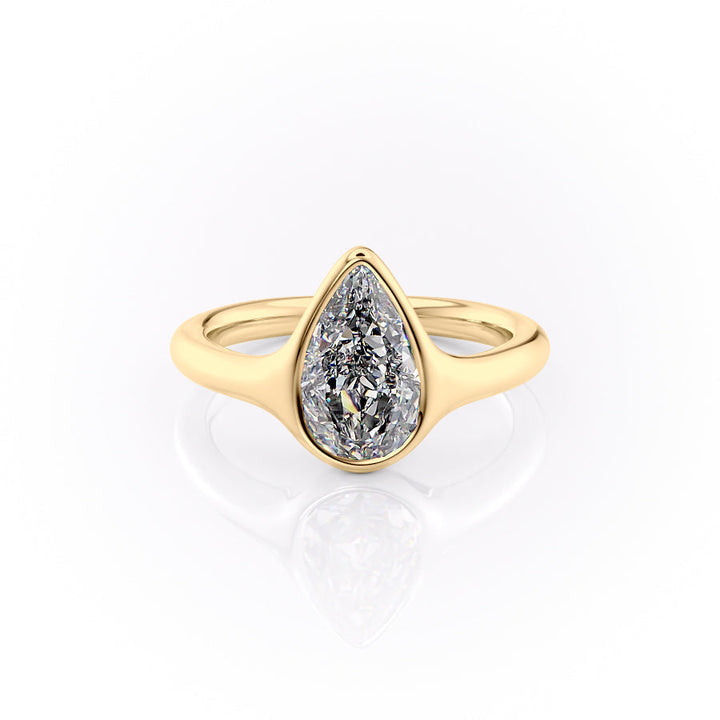 The Sienna Set With A Pear Lab Diamond-L'Amour Brilliance #material_gold
