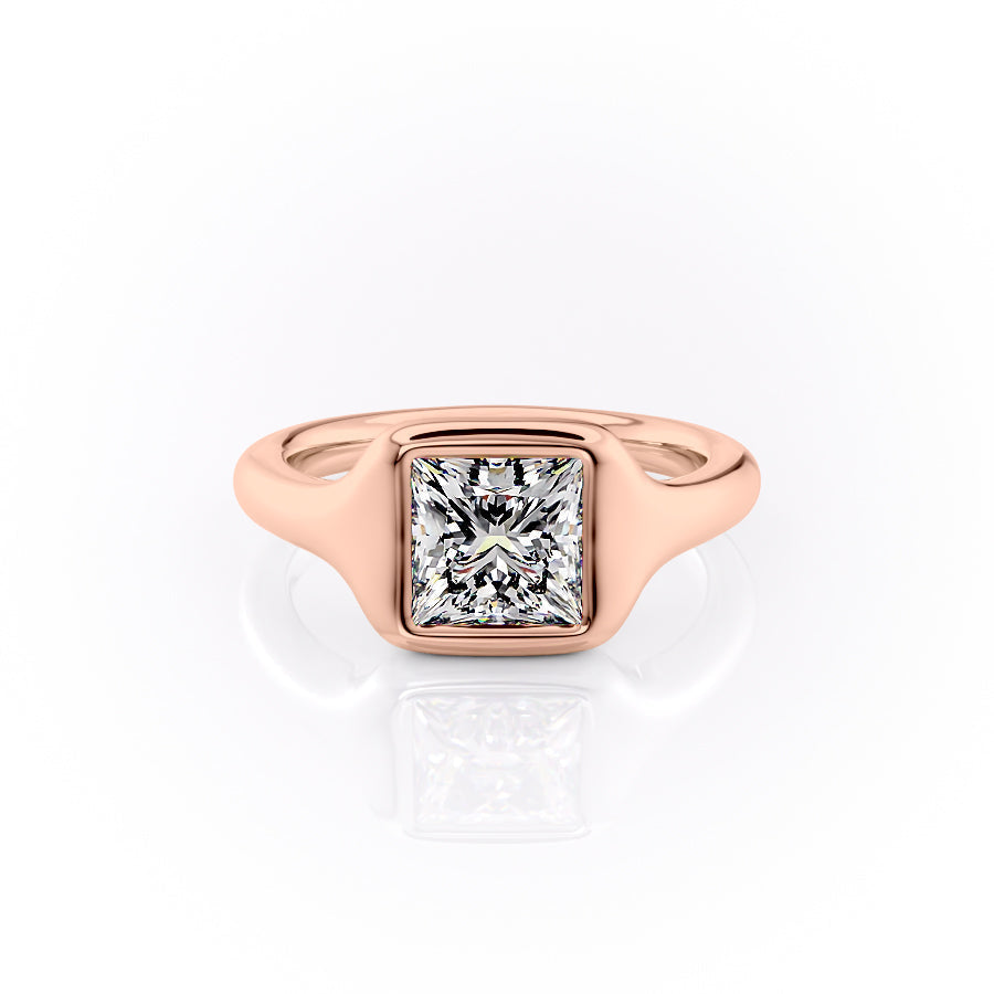 The Sienna Set With A Princess Lab Diamond-L'Amour Brilliance #material_rose