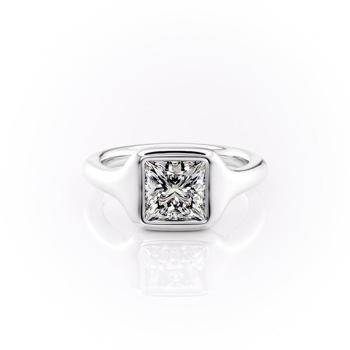 The Sienna Set With A Princess Lab Diamond-L'Amour Brilliance #material_white