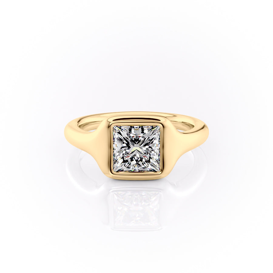 The Sienna Set With A Princess Lab Diamond-L'Amour Brilliance #material_gold