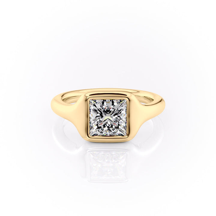 The Sienna Set With A Princess Lab Diamond-L'Amour Brilliance #material_gold
