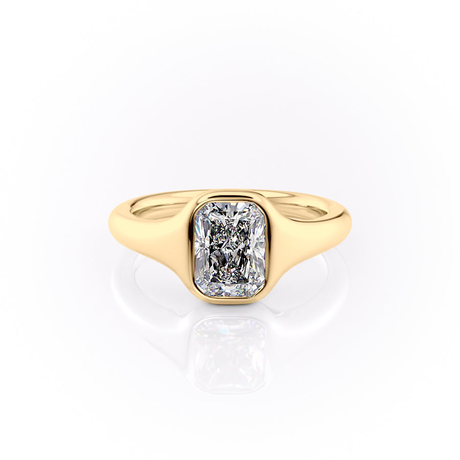 The Sienna Set With A Radiant Lab Diamond-L'Amour Brilliance #material_gold