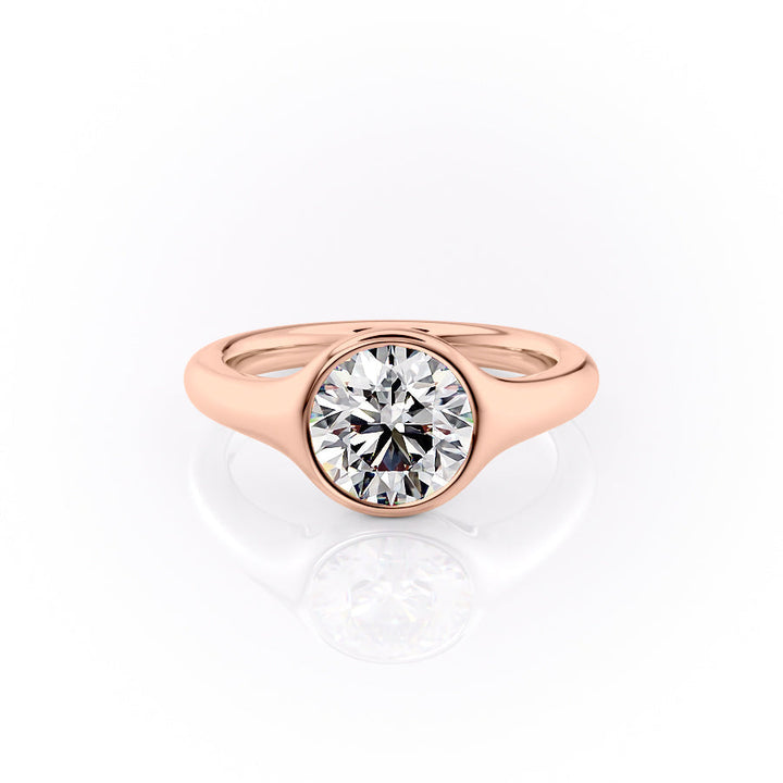 The Sienna Set With A Round Lab Diamond-L'Amour Brilliance #material_rose
