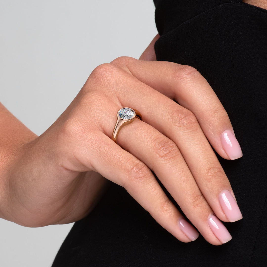 The Sienna Set With A Round Lab Diamond#material_rose