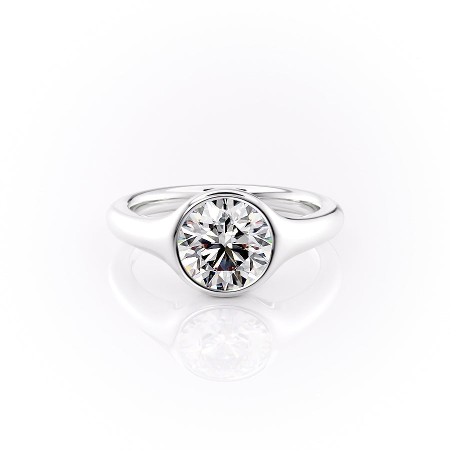 The Sienna Set With A Round Lab Diamond-L'Amour Brilliance #material_white
